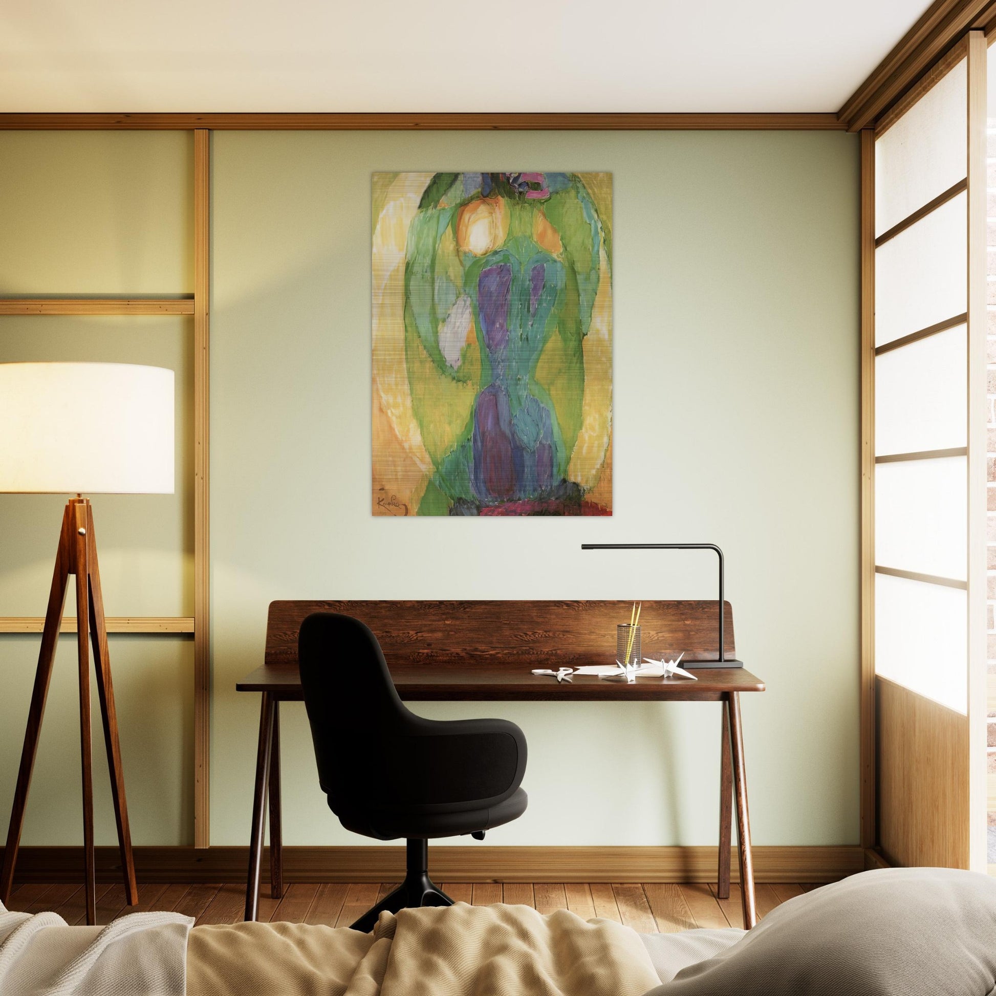 Oval mirror - Frantisek Kupka Brushed Aluminum Print - 70x100 cm / 28x40 inches | Frantisek Kupka Aluminum Print | Frantisek Kupka Prints