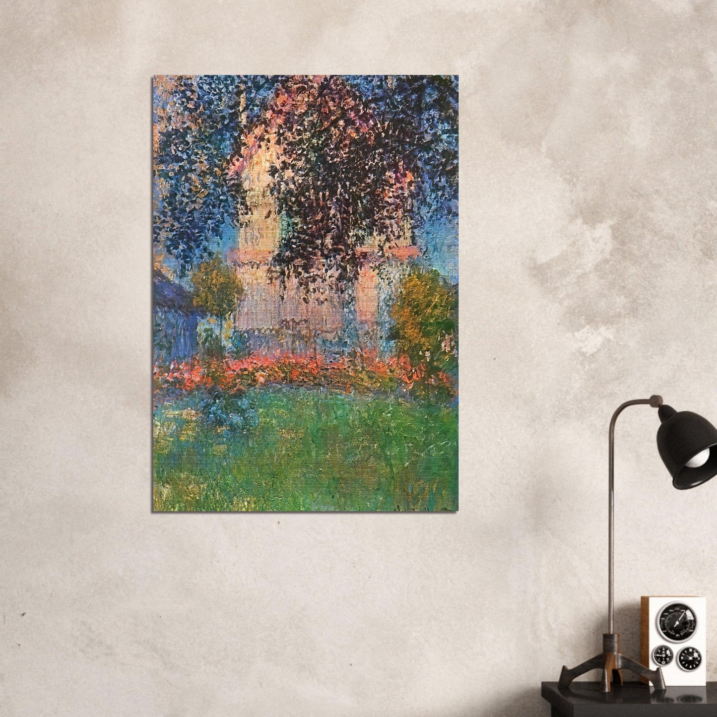 The Artist's House in Argenteuil - claude monet Brushed Aluminum Print - 70x100 cm / 28x40 inches | claude monet Aluminum Print | claude monet Prints