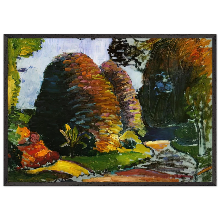 LUXEMBOURG GARDENS 1903 - Henri Matisse 70x100 cm / 28x40 inches Framed Art Print – Black Wooden Frame