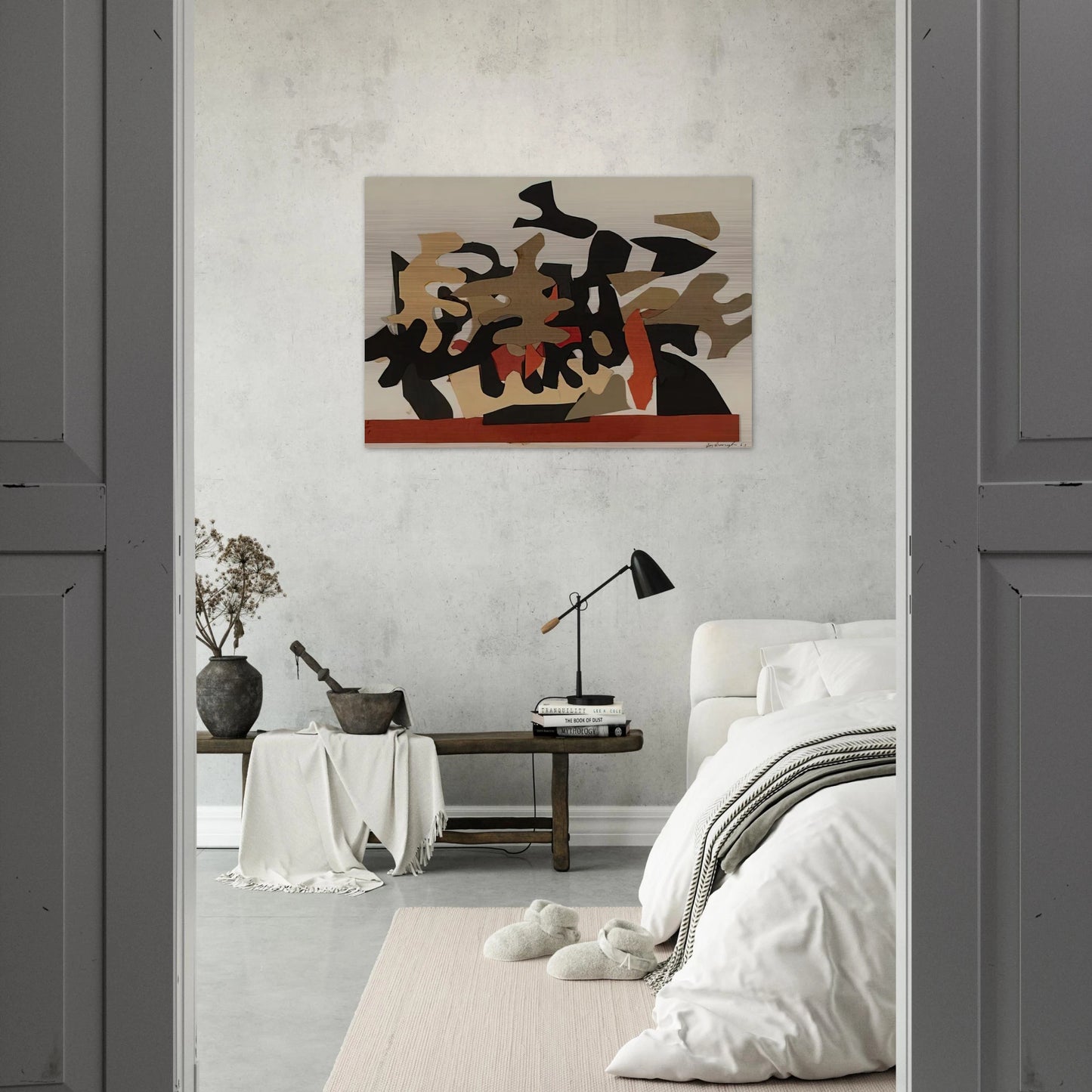 Red Boat - 1964 - Robert Goodnough Brushed Aluminum Print - 70x100 cm / 28x40 inches | Robert Goodnough Aluminum Print | Robert Goodnough Prints