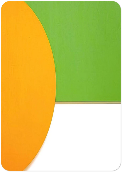 Orange Relief with Green By Ellsworth Kelly Pack of 10 Post Cards | Ellsworth Kelly Post Cards | A6 (10.5 x 14.8 cm) - 4.1 x 5.8 inches