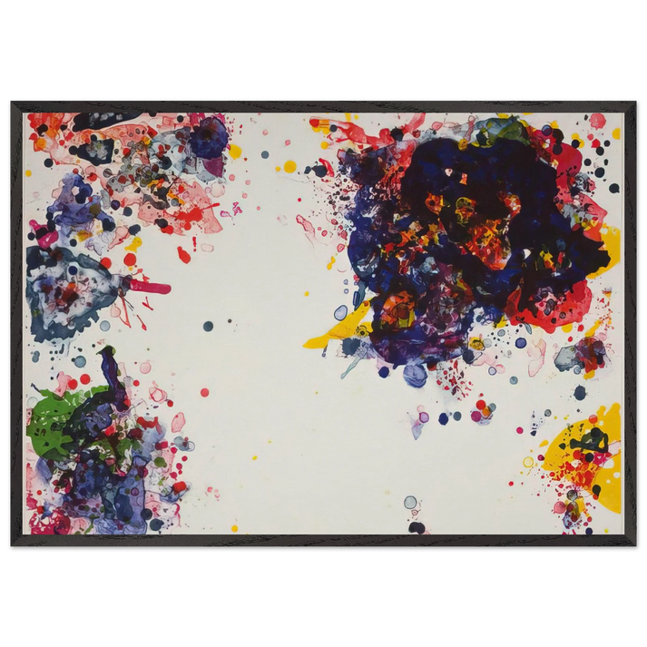 Speck - Sam Francis 70x100 cm / 28x40 inches Framed Art Print – Black Wooden Frame