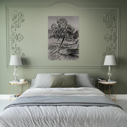 Study of a Fruit Tree - Vincent van Gogh Brushed Aluminum Print - 70x100 cm / 28x40 inches | Vincent van Gogh Aluminum Print | Vincent van Gogh Prints