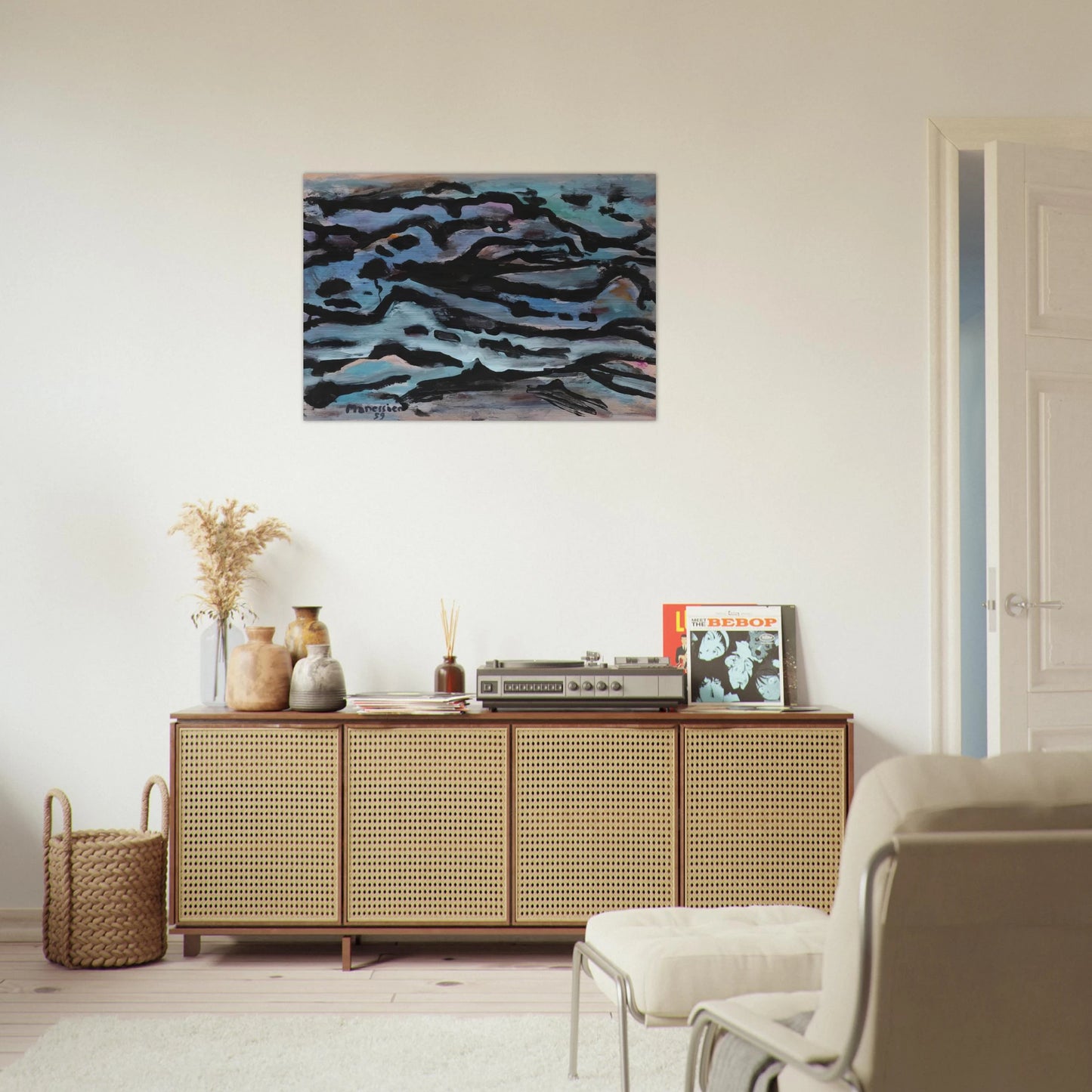 Composition - 1959 - Alfred Manessier Brushed Aluminum Print - 70x100 cm / 28x40 inches | Alfred Manessier Aluminum Print | Alfred Manessier Prints