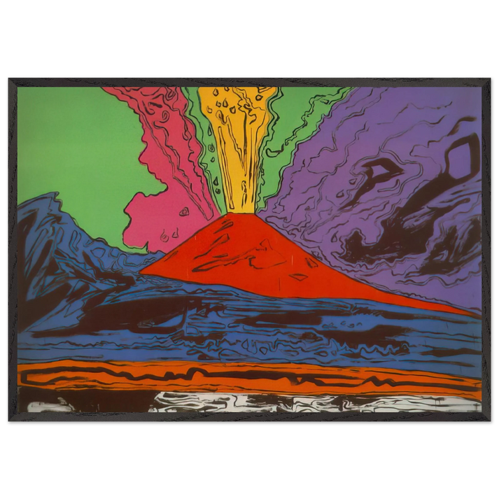 Vesuvius - Andy Warhol 70x100 cm / 28x40 inches Framed Art Print – Black Wooden Frame