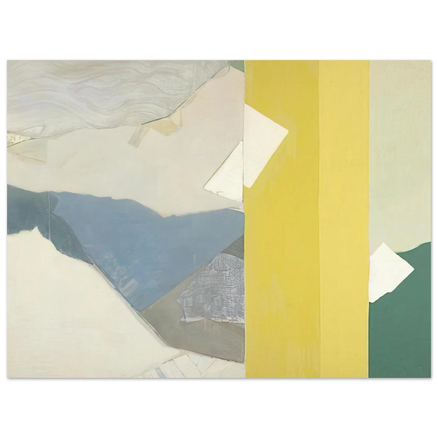 Kenzo Okada - Three Whites - 1963  75x100 cm / 30x40inches Fine Art Poster