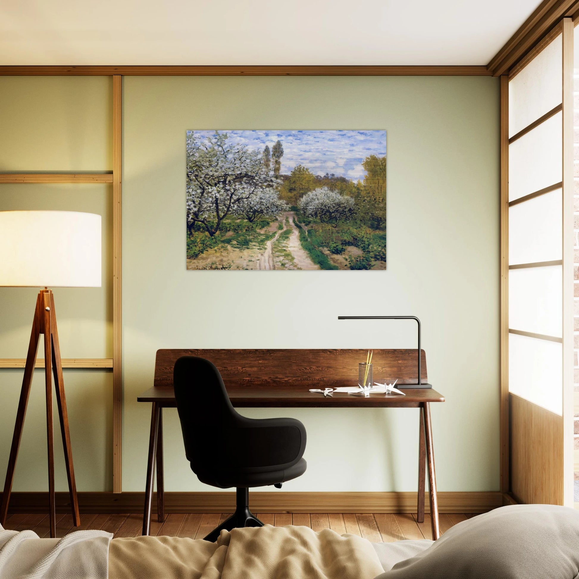 Trees in Bloom - claude monet Brushed Aluminum Print - 70x100 cm / 28x40 inches | claude monet Aluminum Print | claude monet Prints