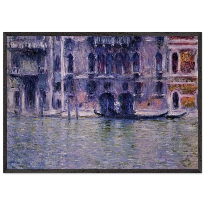 Palazzo da Mulla - claude monet 70x100 cm / 28x40 inches Framed Art Print – Black Wooden Frame