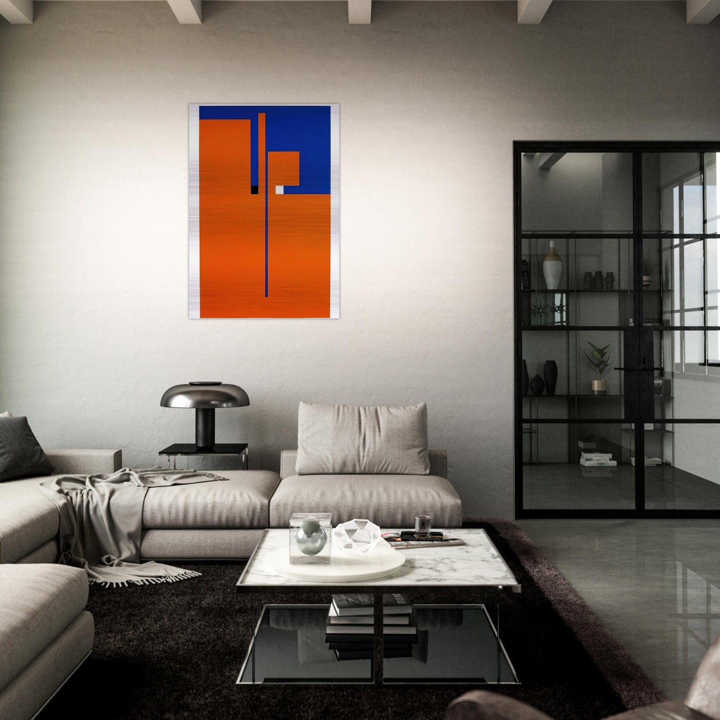 Tribute to Santomaso - Concretism - Bruno Munari Brushed Aluminum Print - 70x100 cm / 28x40 inches | Bruno Munari Aluminum Print | Bruno Munari Prints