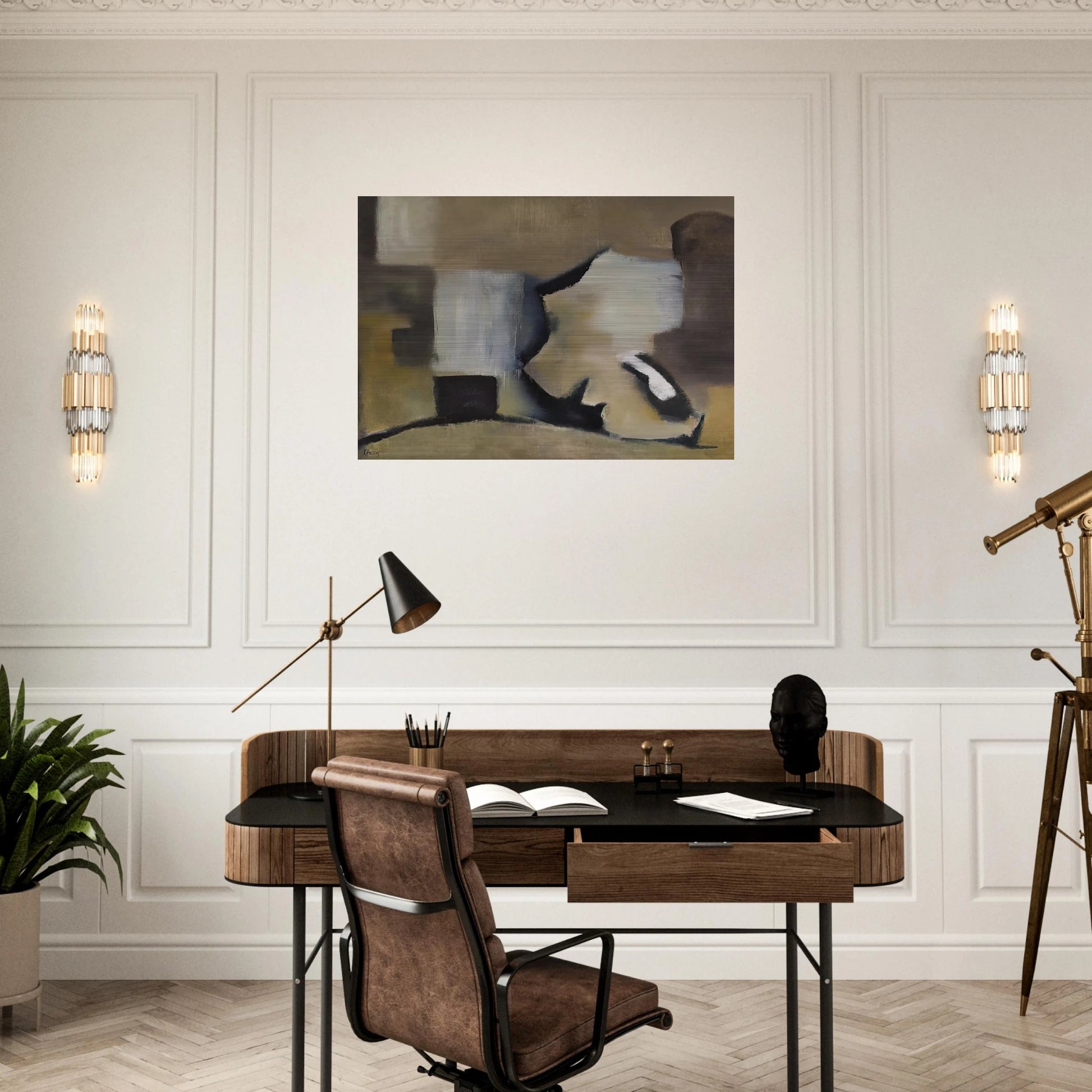 Beyond Emperors - 1952 - Theodoros Stamos Brushed Aluminum Print - 70x100 cm / 28x40 inches | Theodoros Stamos Aluminum Print | Theodoros Stamos Prints