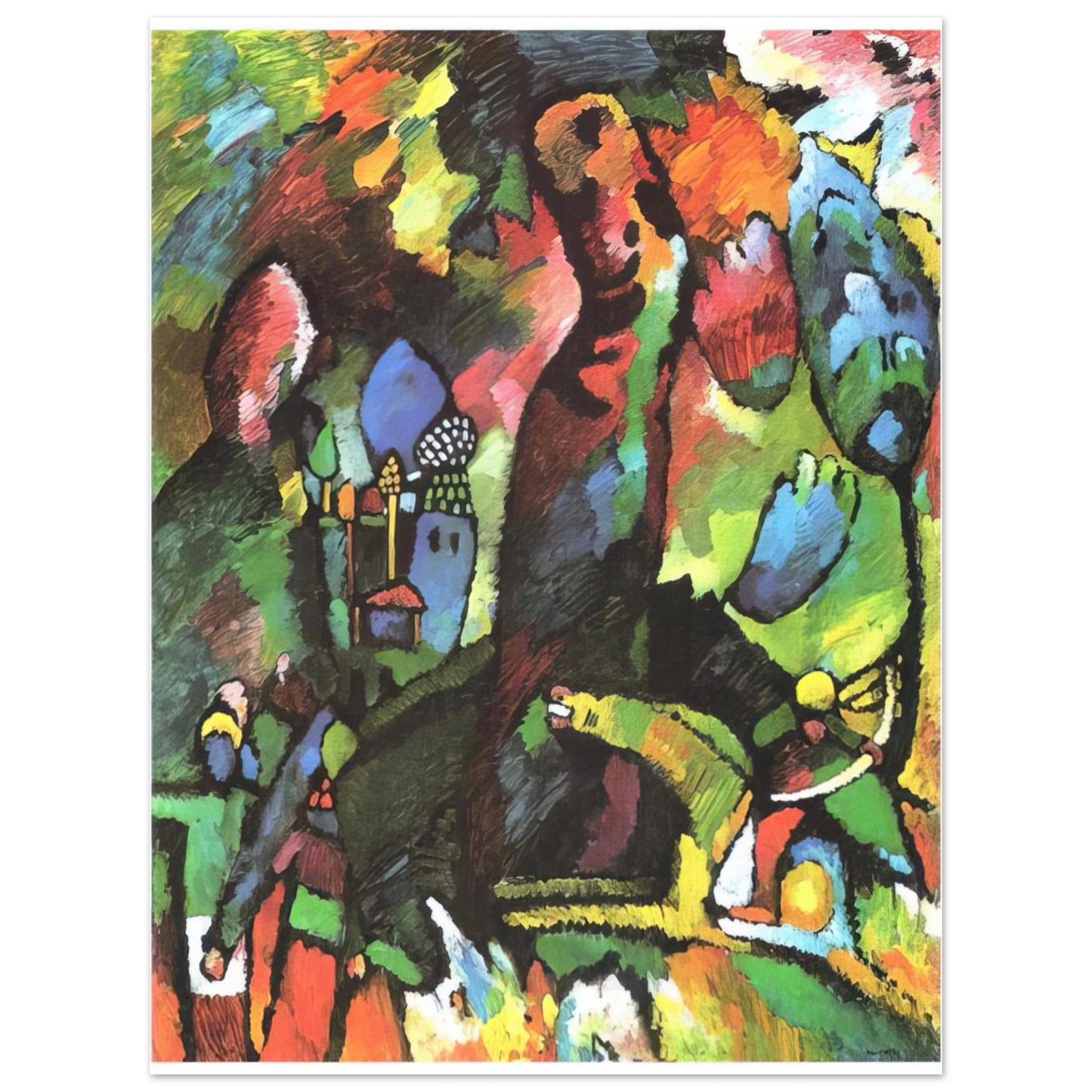 Wassily Kandinsky - PICTURE WITH ARCHER 1909  75x100 cm / 30x40inches Fine Art Poster