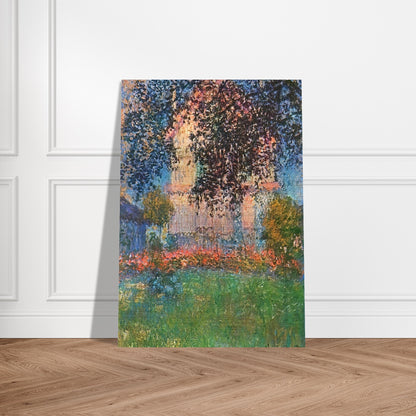 The Artist's House in Argenteuil - claude monet Brushed Aluminum Print - 70x100 cm / 28x40 inches | claude monet Aluminum Print | claude monet Prints