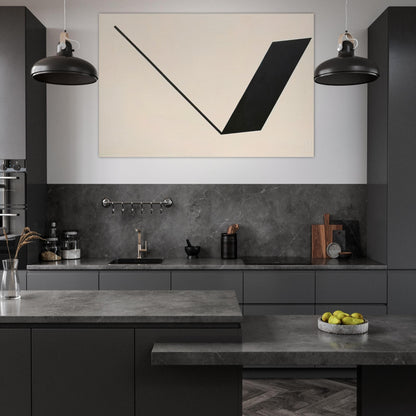 Big Space - Black Line - 1990 - Leon Polk Smith Art Prints - 100x150 cm / 40x60″ inches | Leon Polk Smith Poster | Leon Polk Smith Prints