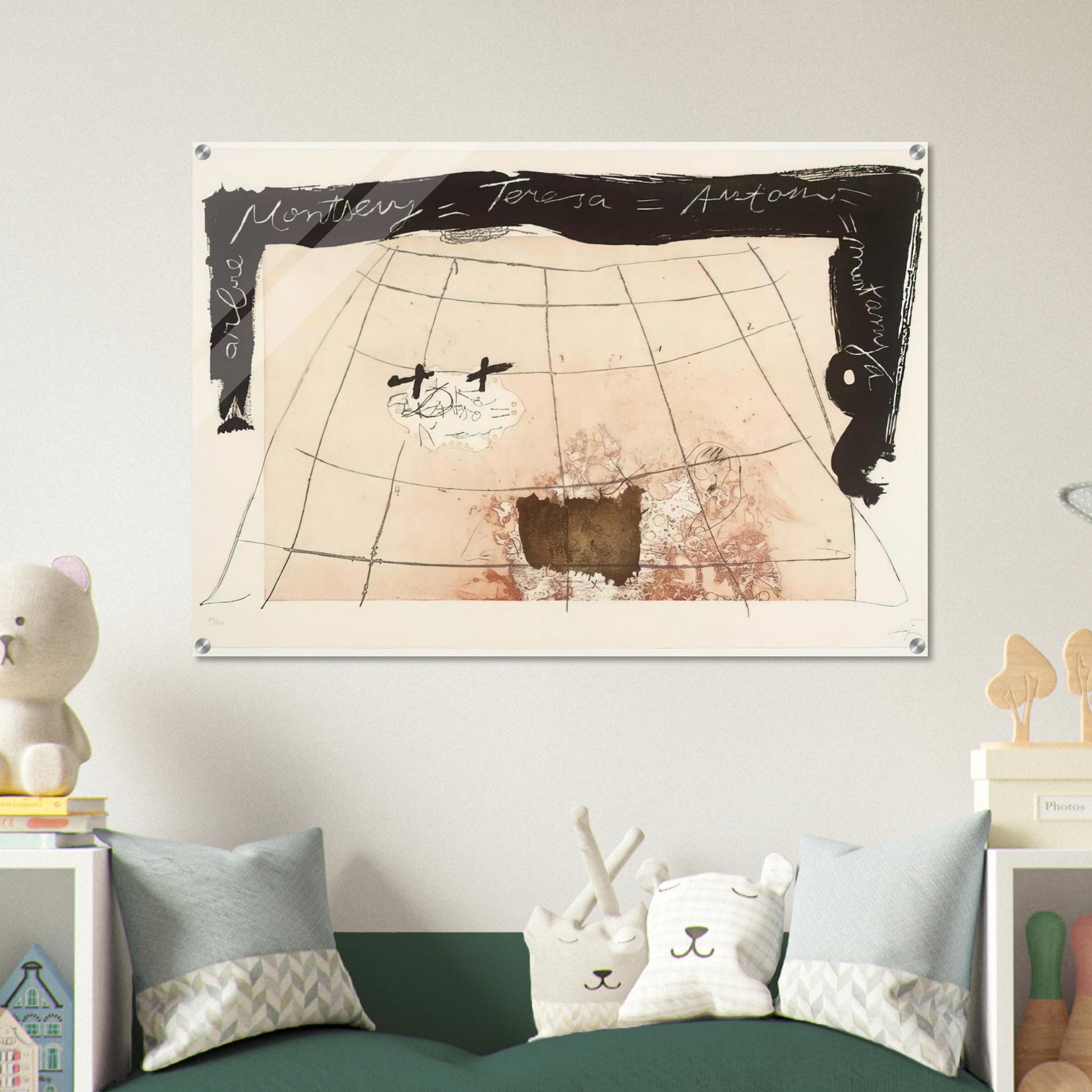 CARTOGRAPHY 1976 - Antoni Tapies Acrylic Print - 70x100 cm / 28x40″ inches | Antoni Tapies Wall Art | Antoni Tapies Prints