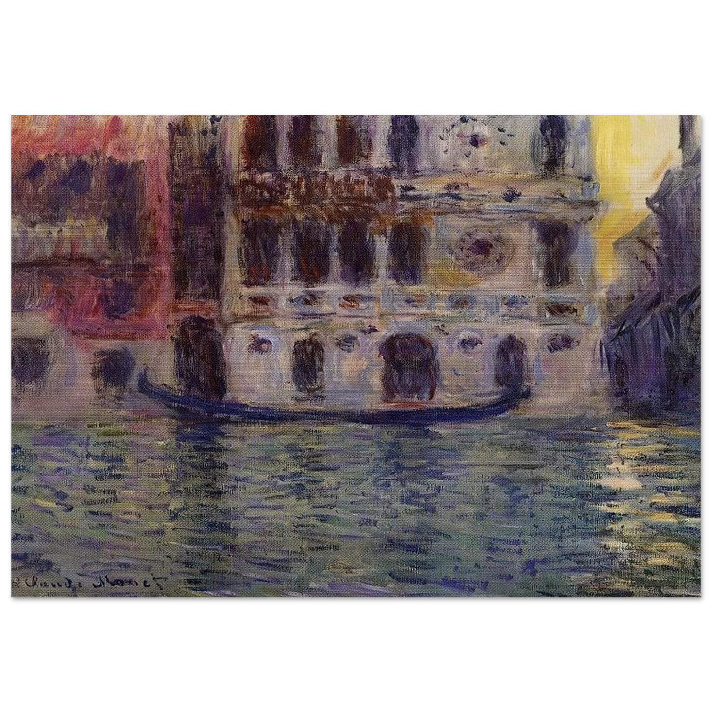Palazzo Dario 3 - claude monet Brushed Aluminum Print - 70x100 cm / 28x40 inches | claude monet Aluminum Print | claude monet Prints