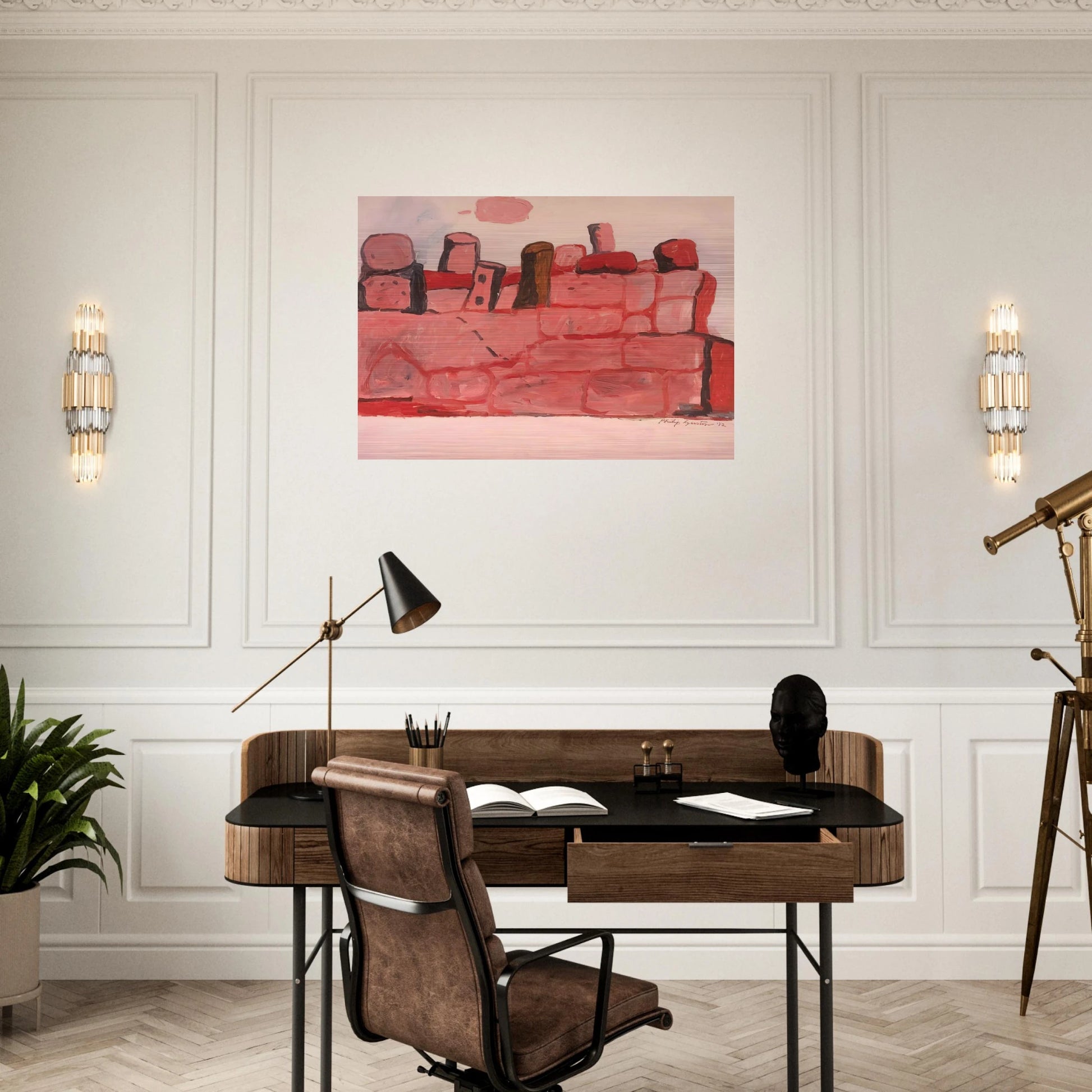 CERVETERI 1972 - Philip Guston Brushed Aluminum Print - 70x100 cm / 28x40 inches | Philip Guston Aluminum Print | Philip Guston Prints