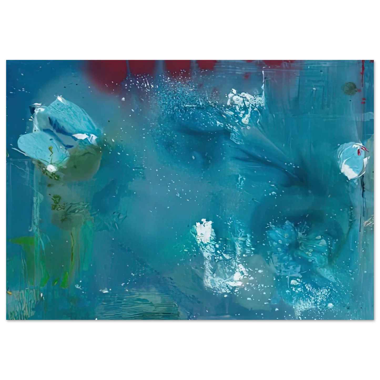 Helen Frankenthaler - Stella Polaris, 1990- Wall Art - 30x40 cm / 12x16 inches - Premium Wooden Framed Poster With Fine Art Paper-canvas - Wood frame