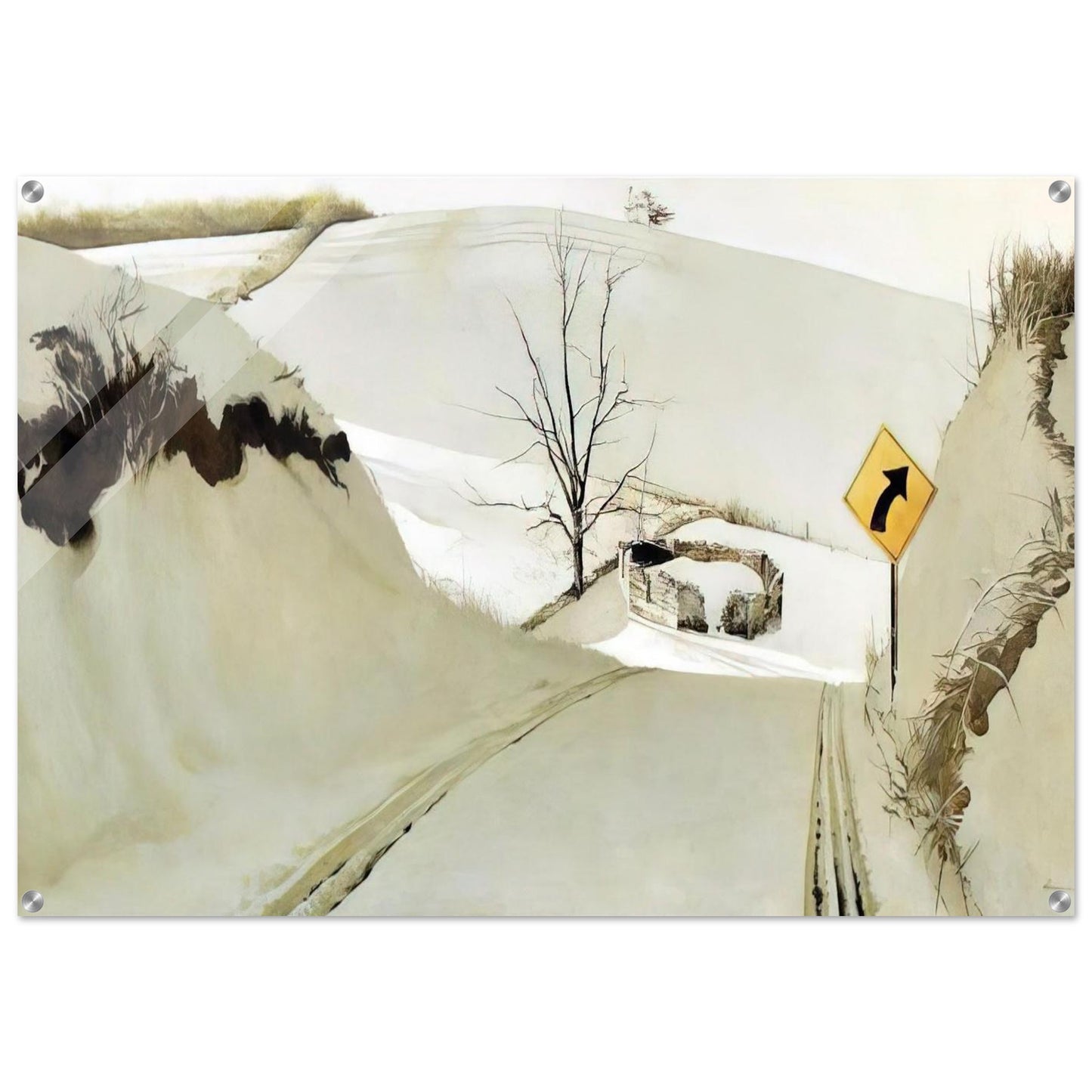 RING ROAD - Andrew Wyeth Acrylic Print - 70x100 cm / 28x40″ inches