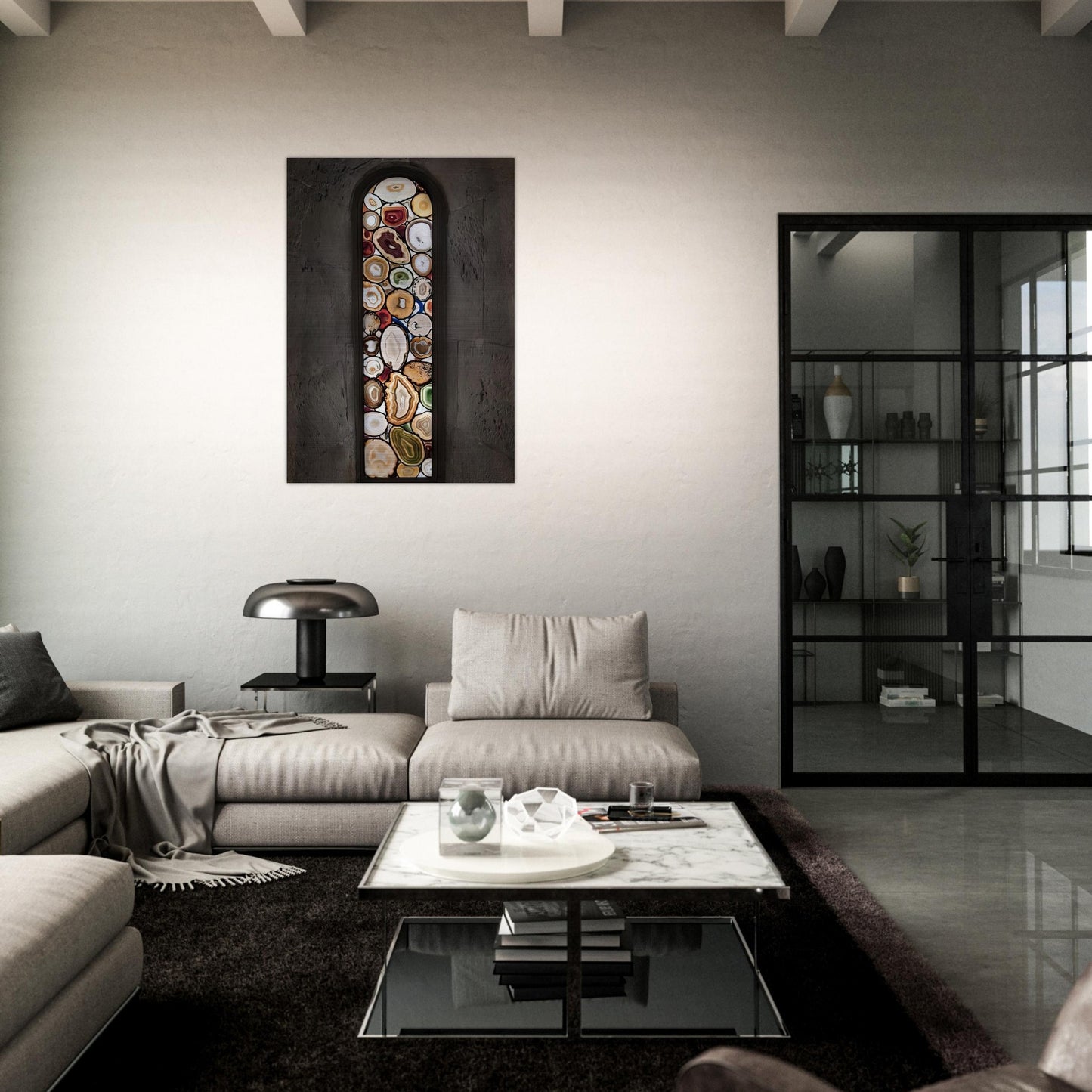 AHATFENSTER 2009 0 - Sigmar Polke Brushed Aluminum Print - 70x100 cm / 28x40 inches | Sigmar Polke Aluminum Print | Sigmar Polke Prints