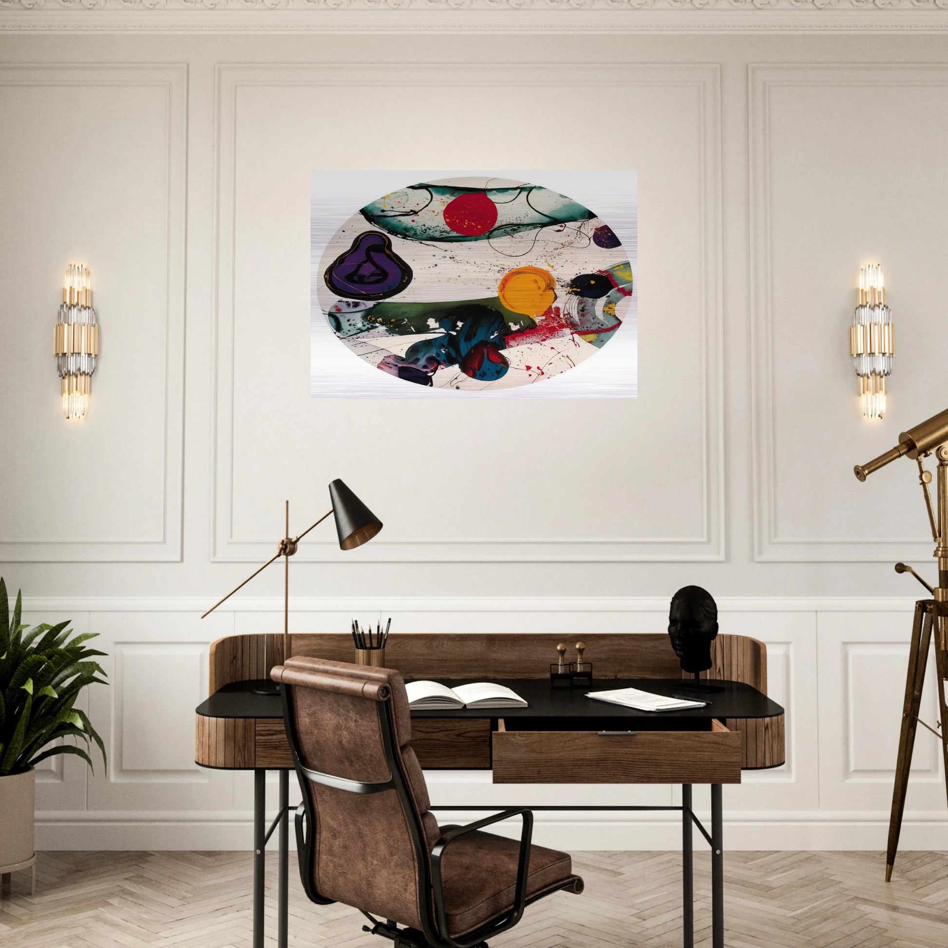 Lollipop  SF88-250  - Sam Francis Brushed Aluminum Print - 70x100 cm / 28x40 inches | Sam Francis Aluminum Print | Sam Francis Prints