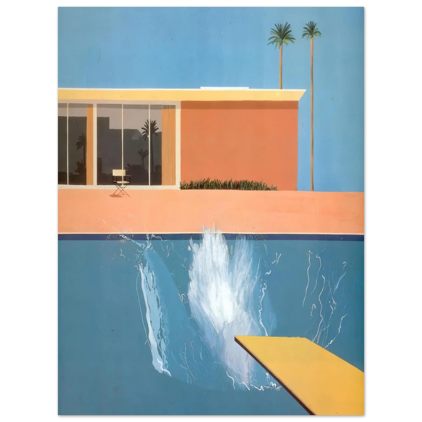 David Hockney - David Hockney Wall art - 70x100 cm / 28x40 Inches - Premium Wooden Framed Poster With Fine Art Paper - Black frame