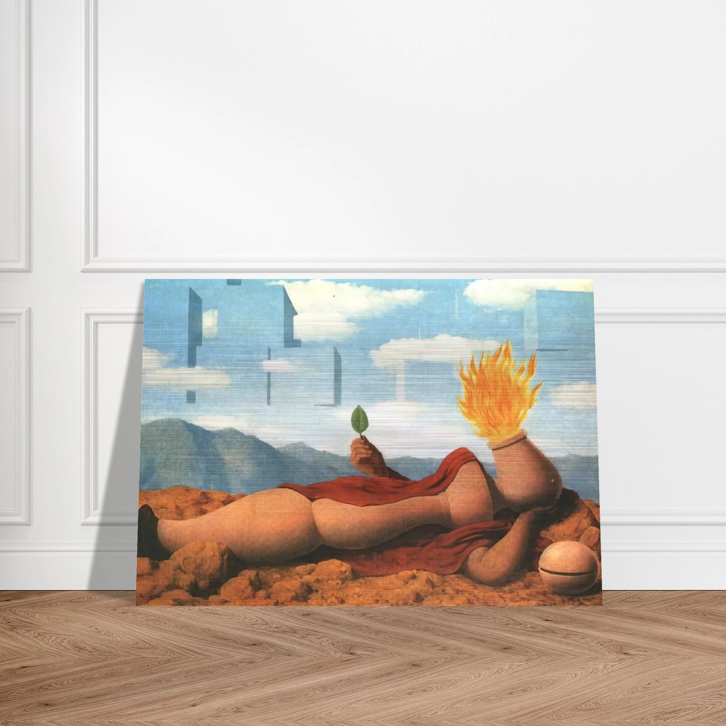 ELEMENTARY COSMOGONY 1949 - Rene Magritte Brushed Aluminum Print - 70x100 cm / 28x40 inches | Rene Magritte Aluminum Print | Rene Magritte Prints