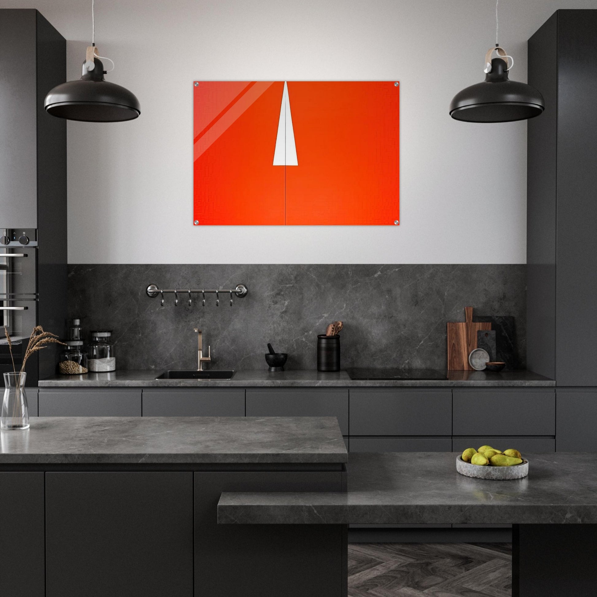 Red with White Triangle - 1961 - Carmen Herrera Acrylic Print - 70x100 cm / 28x40″ inches