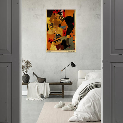 SOMETHING OR OTHER 1922 - Kurt Schwitters Brushed Aluminum Print - 70x100 cm / 28x40 inches | Kurt Schwitters Aluminum Print | Kurt Schwitters Prints