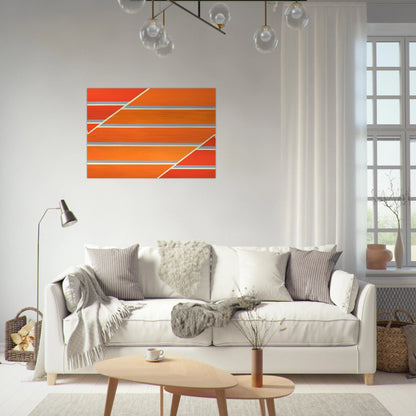 Orange Time - 1965 - Larry Zox Brushed Aluminum Print - 70x100 cm / 28x40 inches | Larry Zox Aluminum Print | Larry Zox Prints