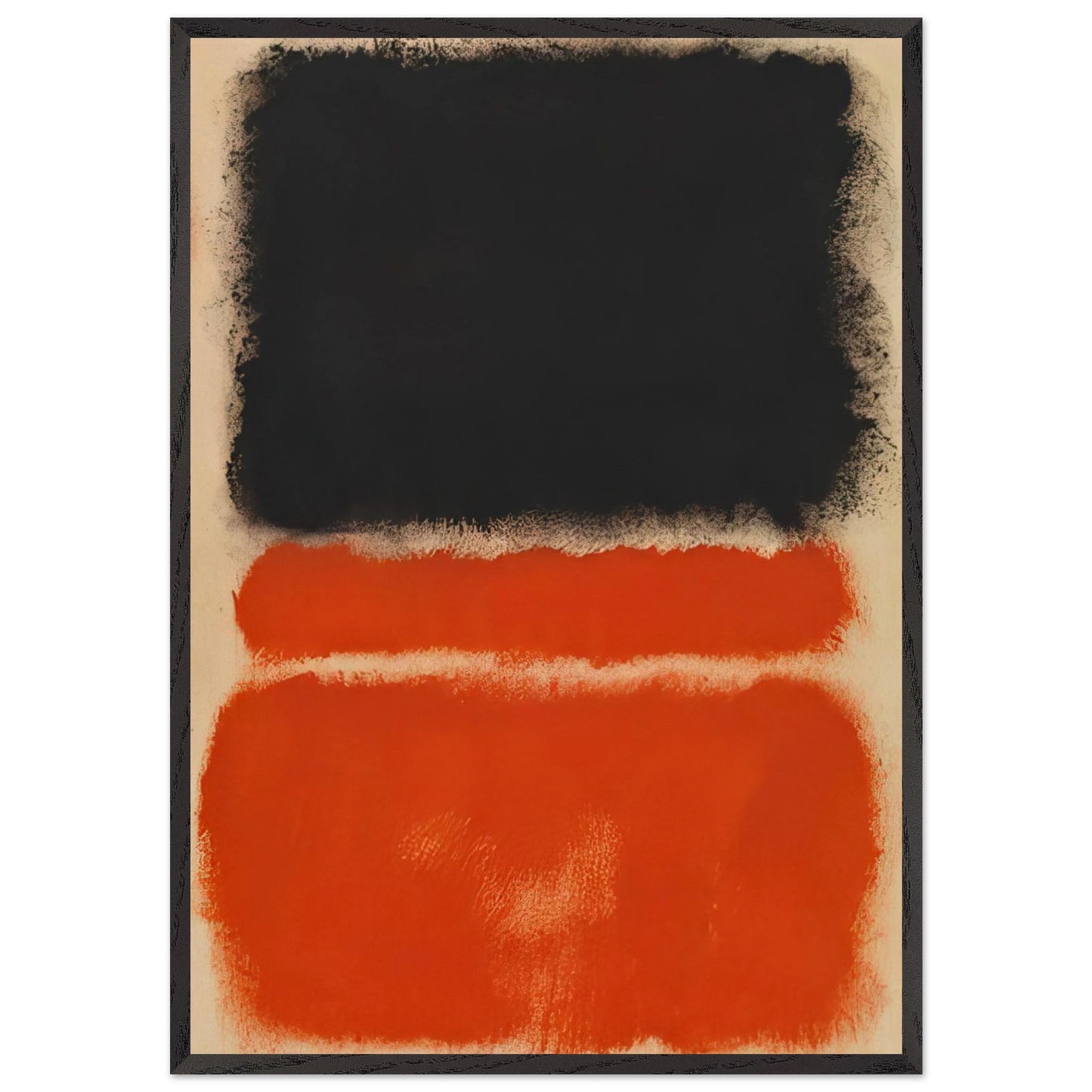 Red - 1968 - Mark Rothko 70x100 cm / 28x40 inches Framed Art Print – Black Wooden Frame