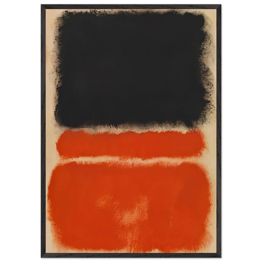 Red - 1968 - Mark Rothko 70x100 cm / 28x40 inches Framed Art Print – Black Wooden Frame
