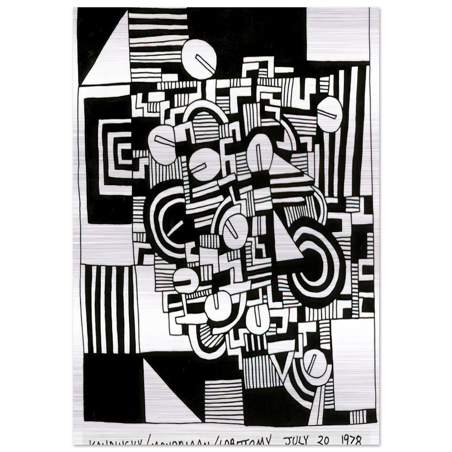 UNTITLED 1978 - Keith Haring Brushed Aluminum Print - 70x100 cm / 28x40 inches | Keith Haring Aluminum Print | Keith Haring Prints