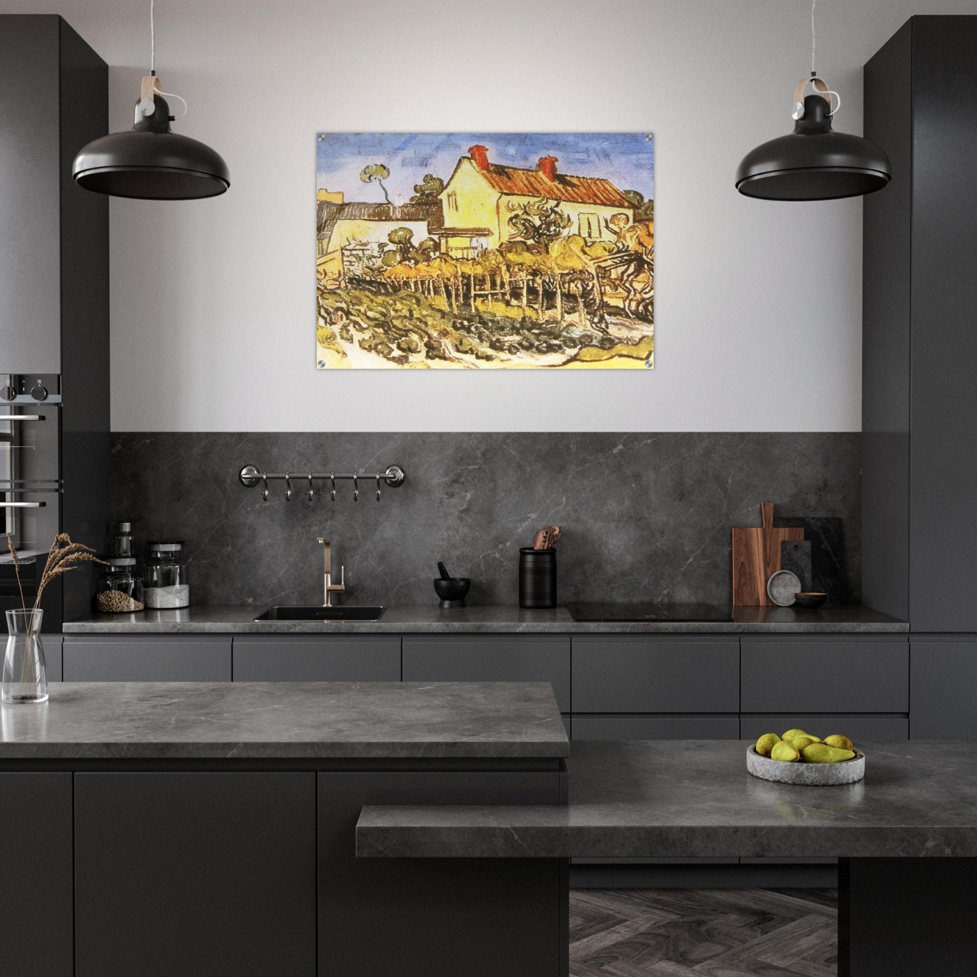 The House of Pere Eloi - Vincent van Gogh Acrylic Print - 70x100 cm / 28x40″ inches | Vincent van Gogh Wall Art | Vincent van Gogh Prints