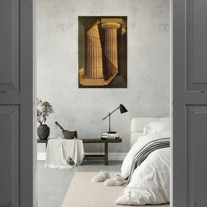 DORIC COLUMNS - MC Escher Brushed Aluminum Print - 70x100 cm / 28x40 inches | MC Escher Aluminum Print | MC Escher Prints