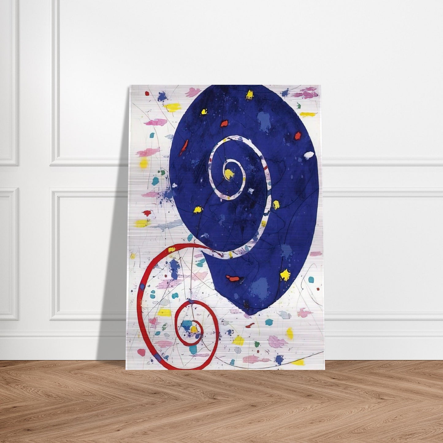 Ammonite  SFM 82-063  - Sam Francis Brushed Aluminum Print - 70x100 cm / 28x40 inches | Sam Francis Aluminum Print | Sam Francis Prints