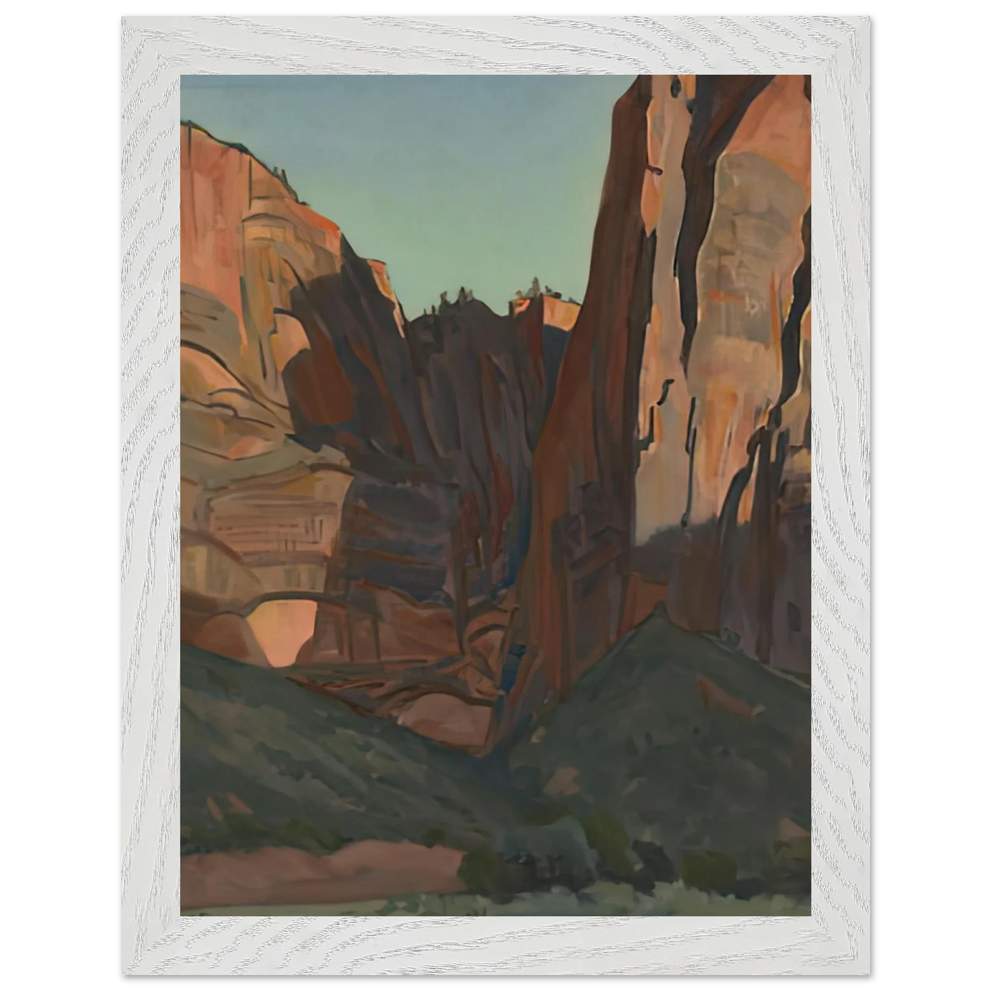 Maynard Dixon - NOTCH IN THE WALL ZION NATIONAL PARK AUGUST 1933 1933 Wall art - A2 (42 x 59.4  cm) - Fine Art Poster-canvas - -