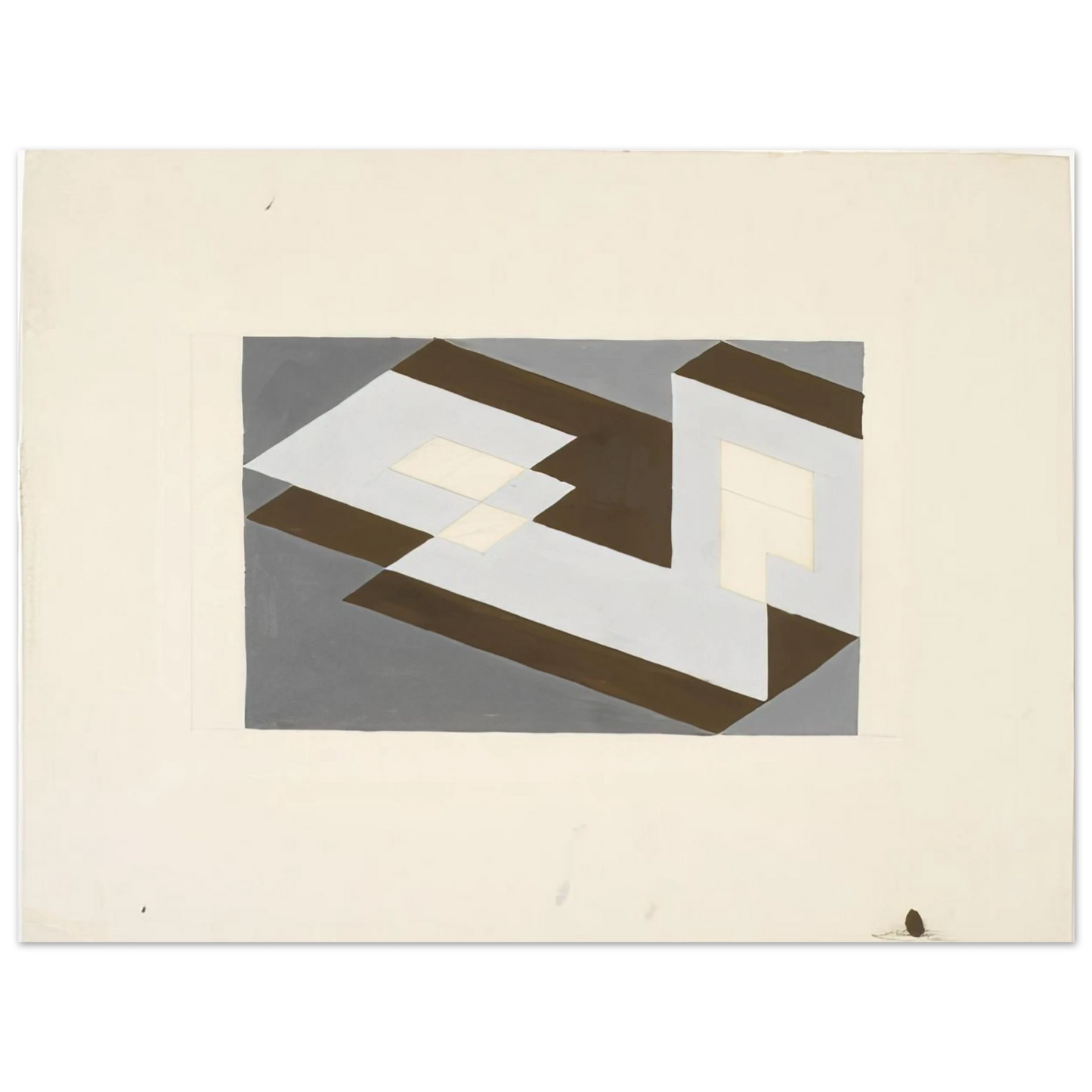 Josef Albers - STUDY FOR TENAYUCA 1938  75x100 cm / 30x40inches Fine Art Poster
