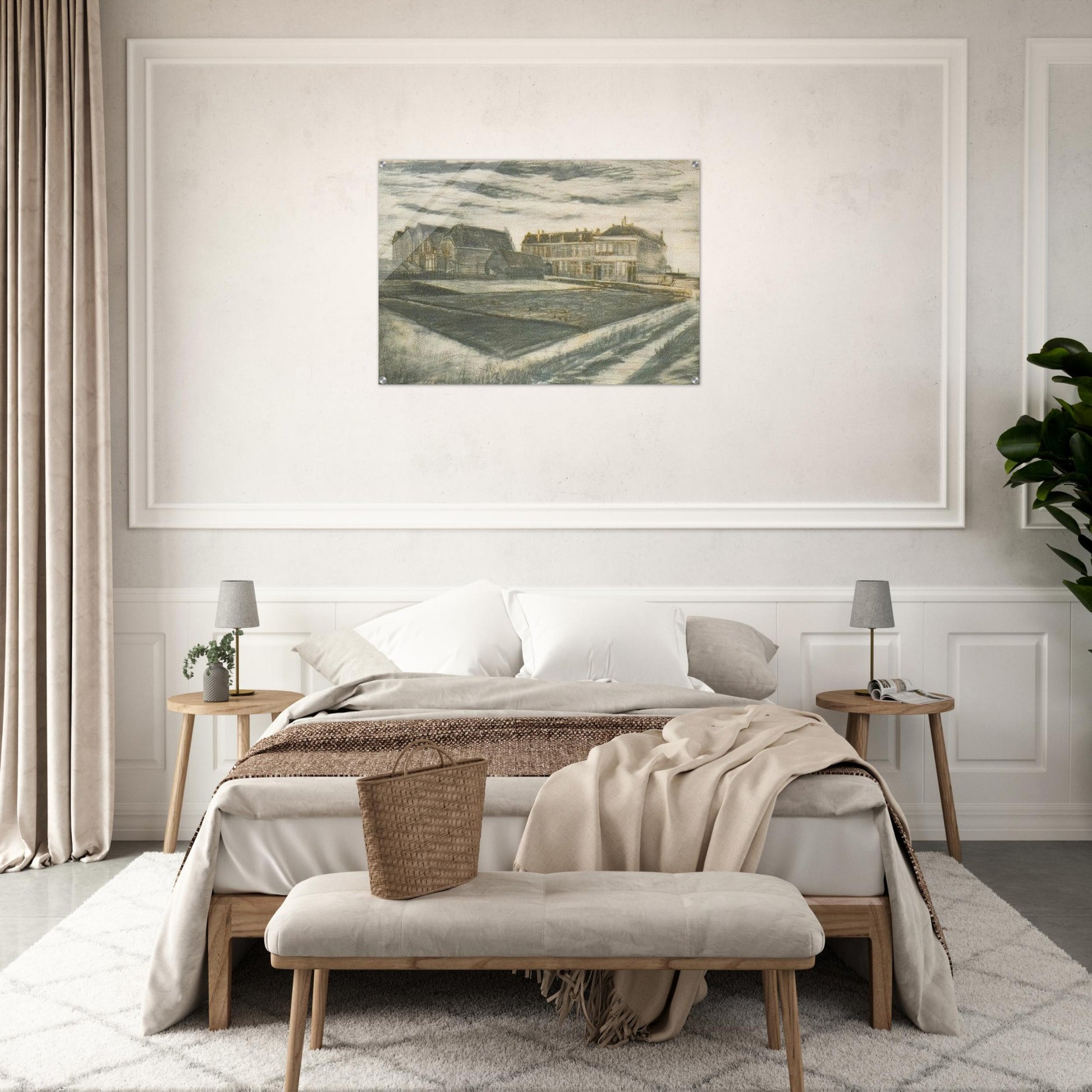 The Houses on Schenkweg where Van Gogh Lived - Vincent van Gogh Acrylic Print - 70x100 cm / 28x40″ inches