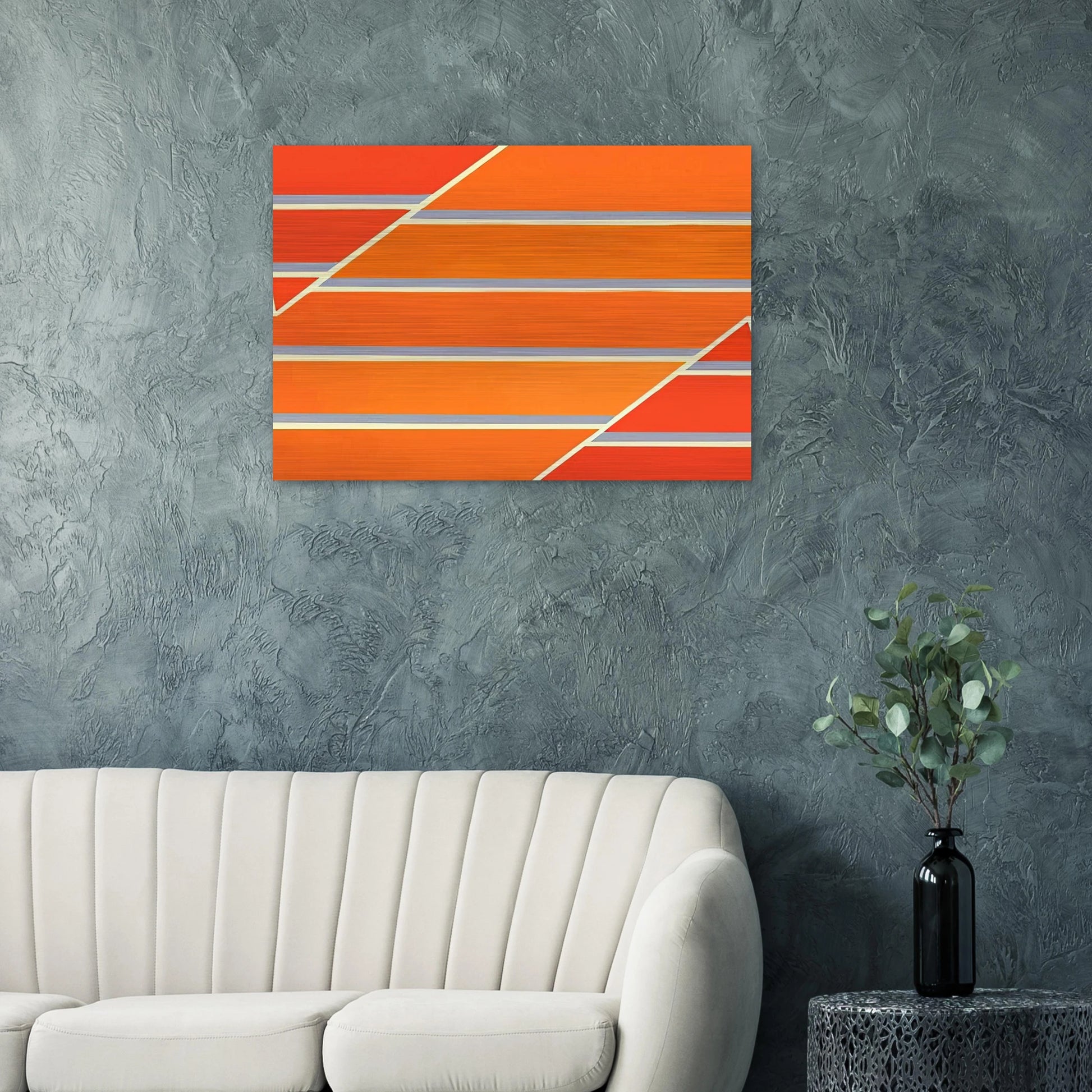 Orange Time - 1965 - Larry Zox Brushed Aluminum Print - 70x100 cm / 28x40 inches | Larry Zox Aluminum Print | Larry Zox Prints