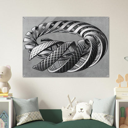 SPIRALS - MC Escher Acrylic Print - 70x100 cm / 28x40″ inches | Maurits Cornelis Escher Prints