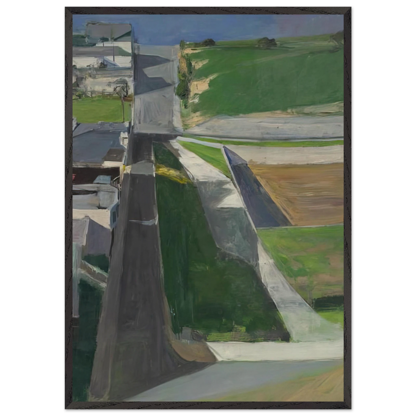 Cityscape I - Richard Diebenkorn 70x100 cm / 28x40 inches Framed Art Print – Black Wooden Frame