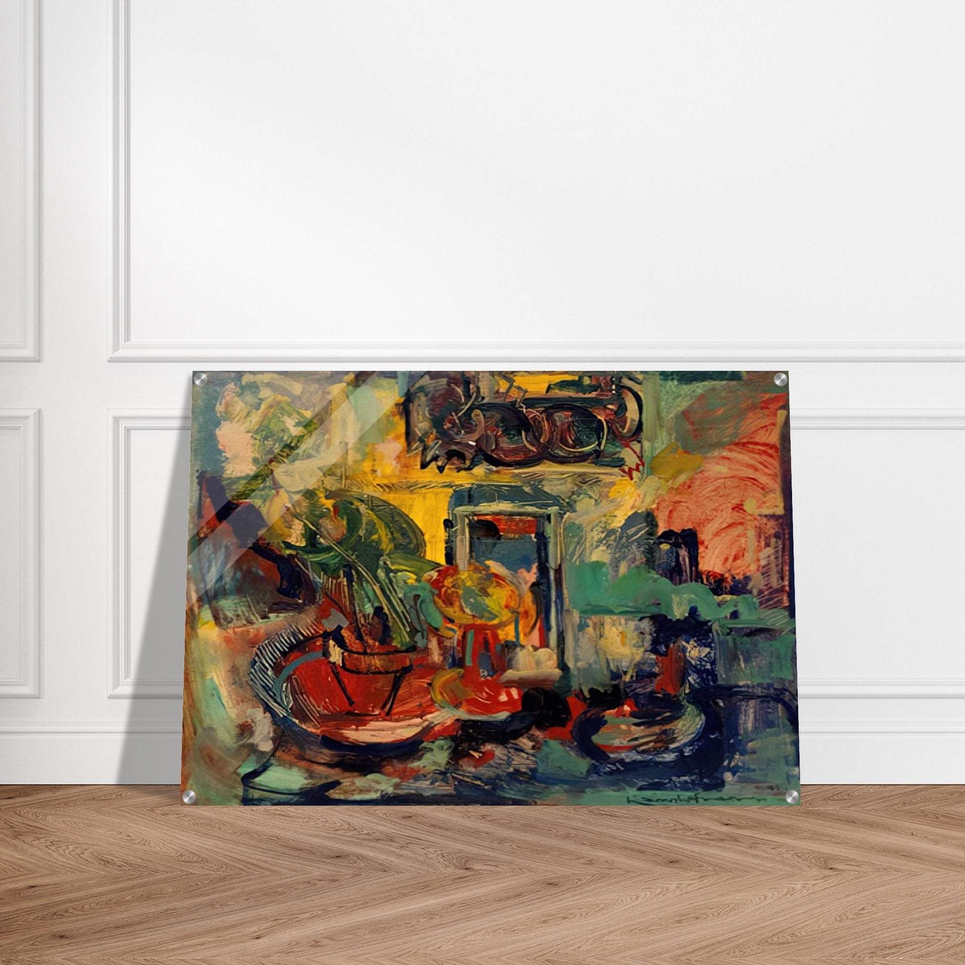 Still Life Interior - Hans Hofmann Acrylic Print - 70x100 cm / 28x40″ inches | Hans Hofmann Wall Art | Hans Hofmann Prints