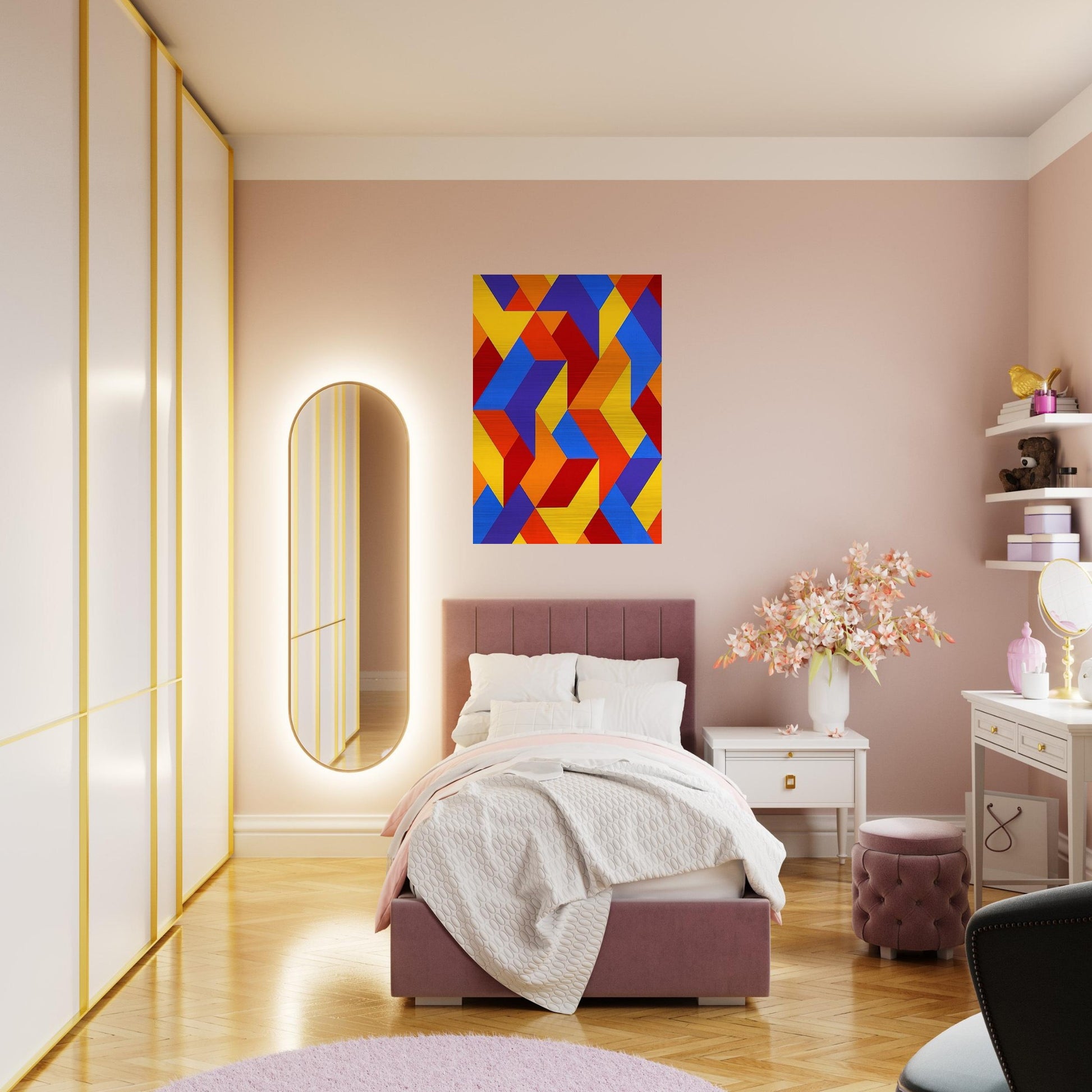 #3 - 1969 - Karl Benjamin Brushed Aluminum Print - 70x100 cm / 28x40 inches | Karl Benjamin Aluminum Print | Karl Benjamin Prints
