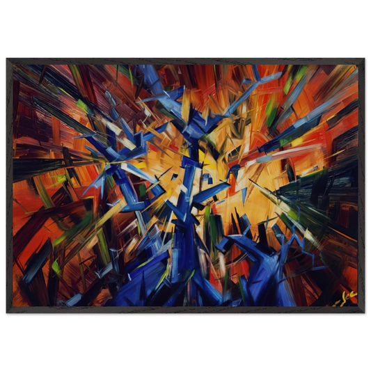 Untitled - 1966 N7 - Konrad Zuse 70x100 cm / 28x40 inches Framed Art Print – Black Wooden Frame
