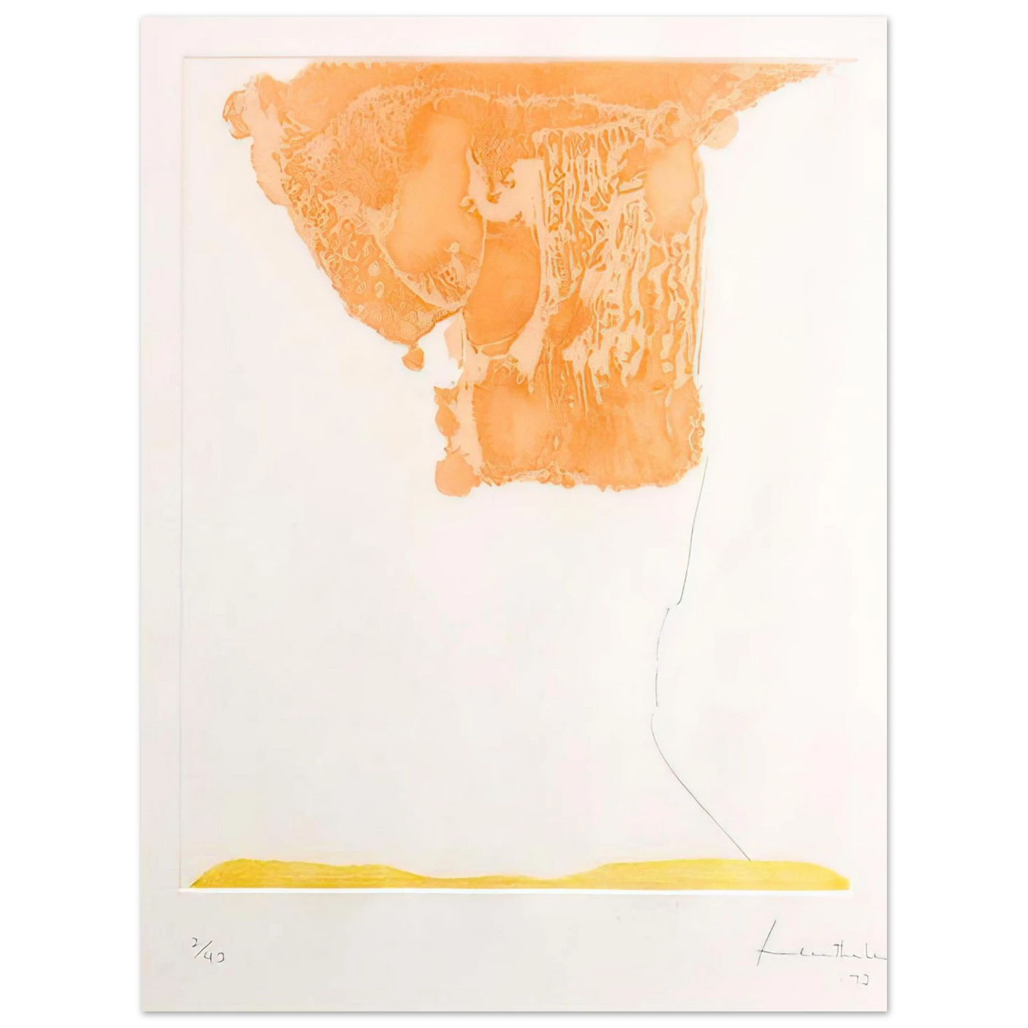 Helen Frankenthaler - Pranzo Italiano - 1973 Wall art - 30x45 cm / 12x18 inches - Premium Wooden Framed Poster With Fine Art Paper-canvas - Wood frame