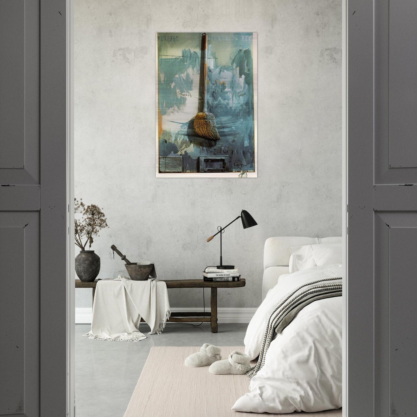 FOOLS HOUSE - Jasper Johns Brushed Aluminum Print - 70x100 cm / 28x40 inches | Jasper Johns Aluminum Print | Jasper Johns Prints
