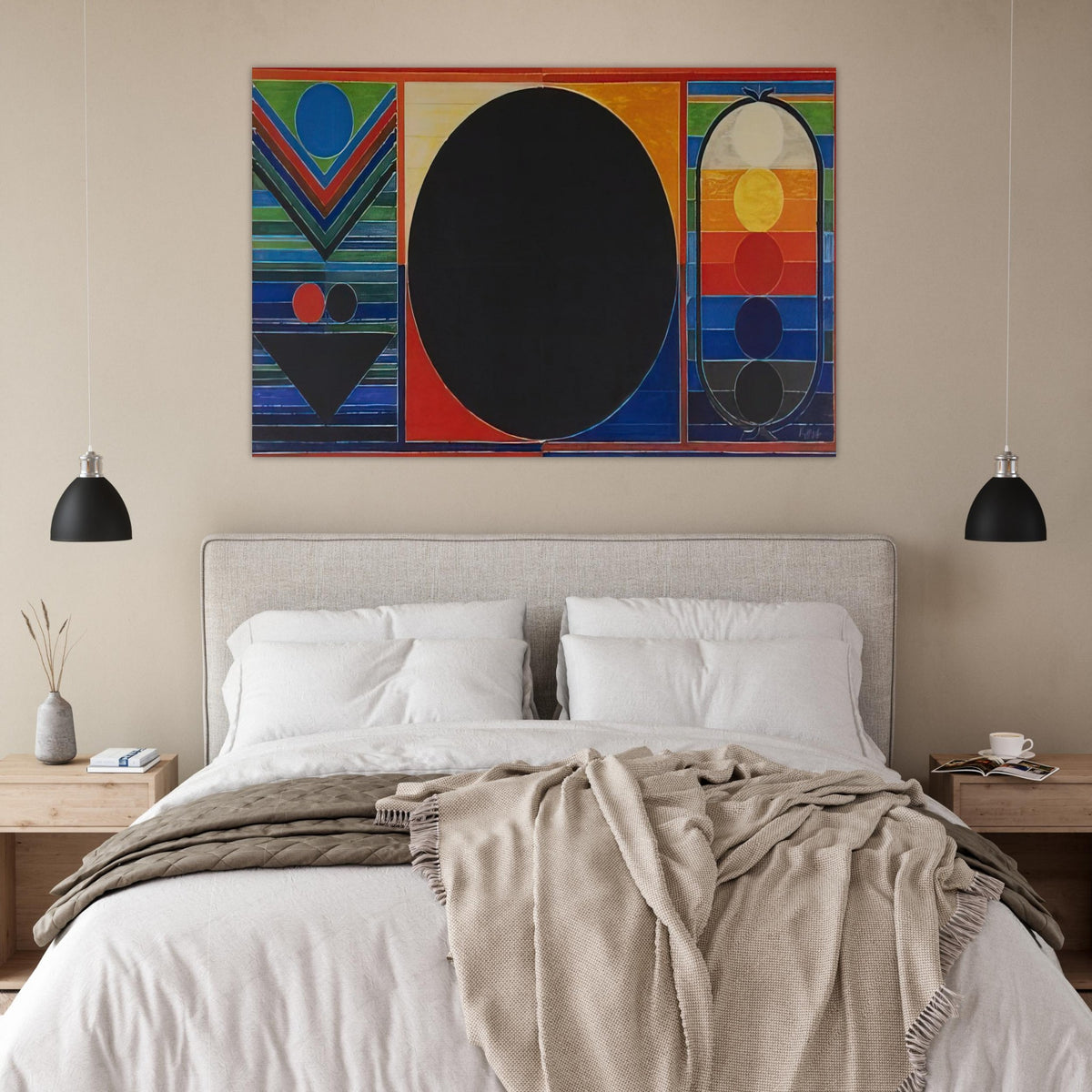 Composition Geometrique - 2007 - S. H. Raza Art Prints - 100x150 cm / 40x60″ inches | S. H. Raza Poster | S. H. Raza Prints