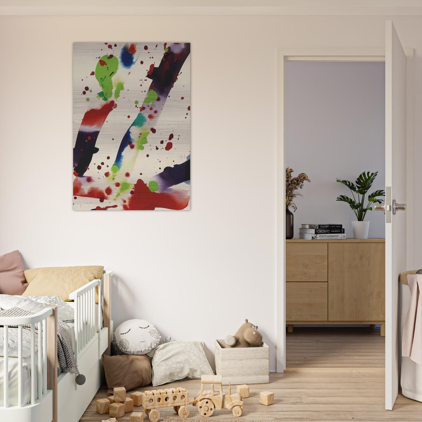 Hello - Sam Francis Brushed Aluminum Print - 70x100 cm / 28x40 inches | Sam Francis Aluminum Print | Sam Francis Prints