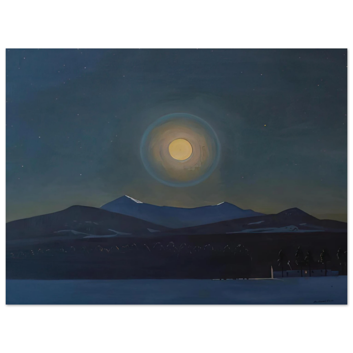 Rockwell Kent - Moonlight, Winter  75x100 cm / 30x40inches Fine Art Poster