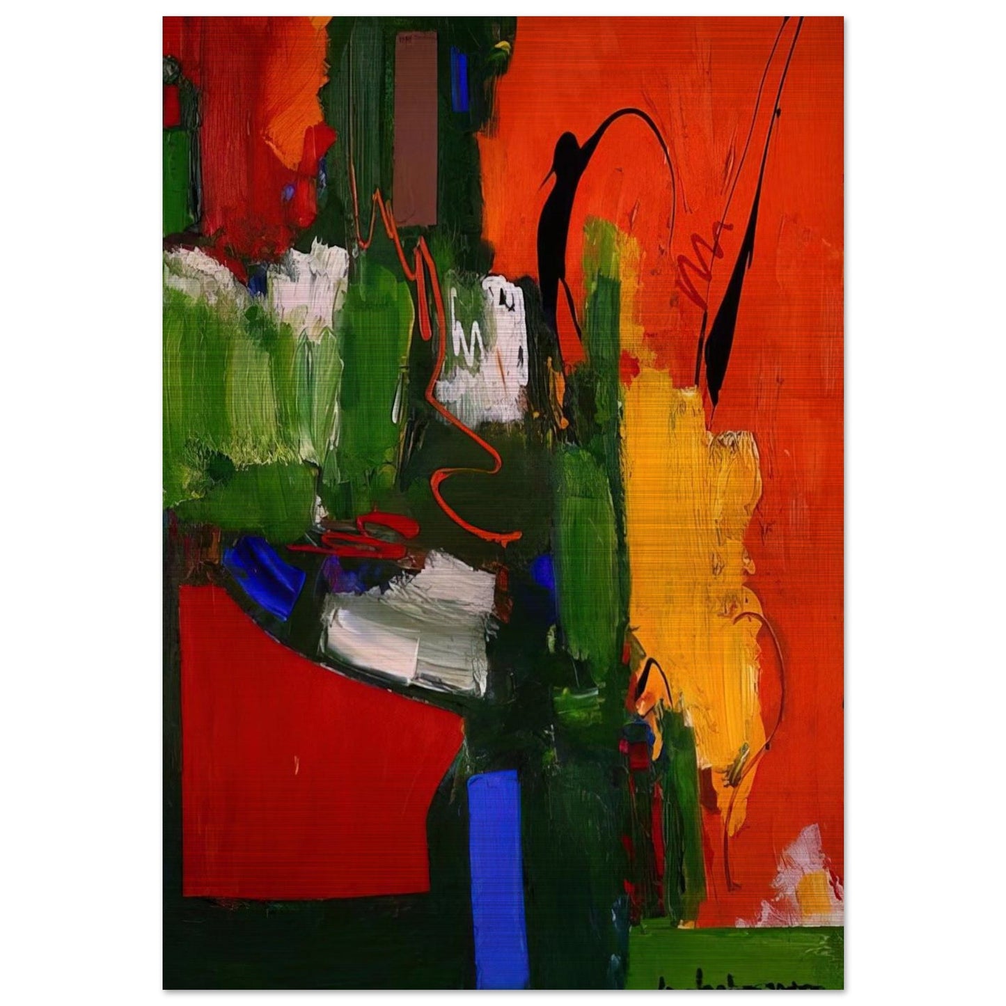 The Lark - Hans Hofmann Brushed Aluminum Print - 70x100 cm / 28x40 inches | Hans Hofmann Aluminum Print | Hans Hofmann Prints